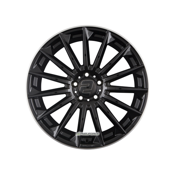 2DRV BY WHEELWORLD - WH39 SCHWARZ GLÄNZEND LACKIERT MIT HOCHGLANZPOLIERTEM FELGENBETT 9X20 LK:5/112 ET:42 ML:66,6